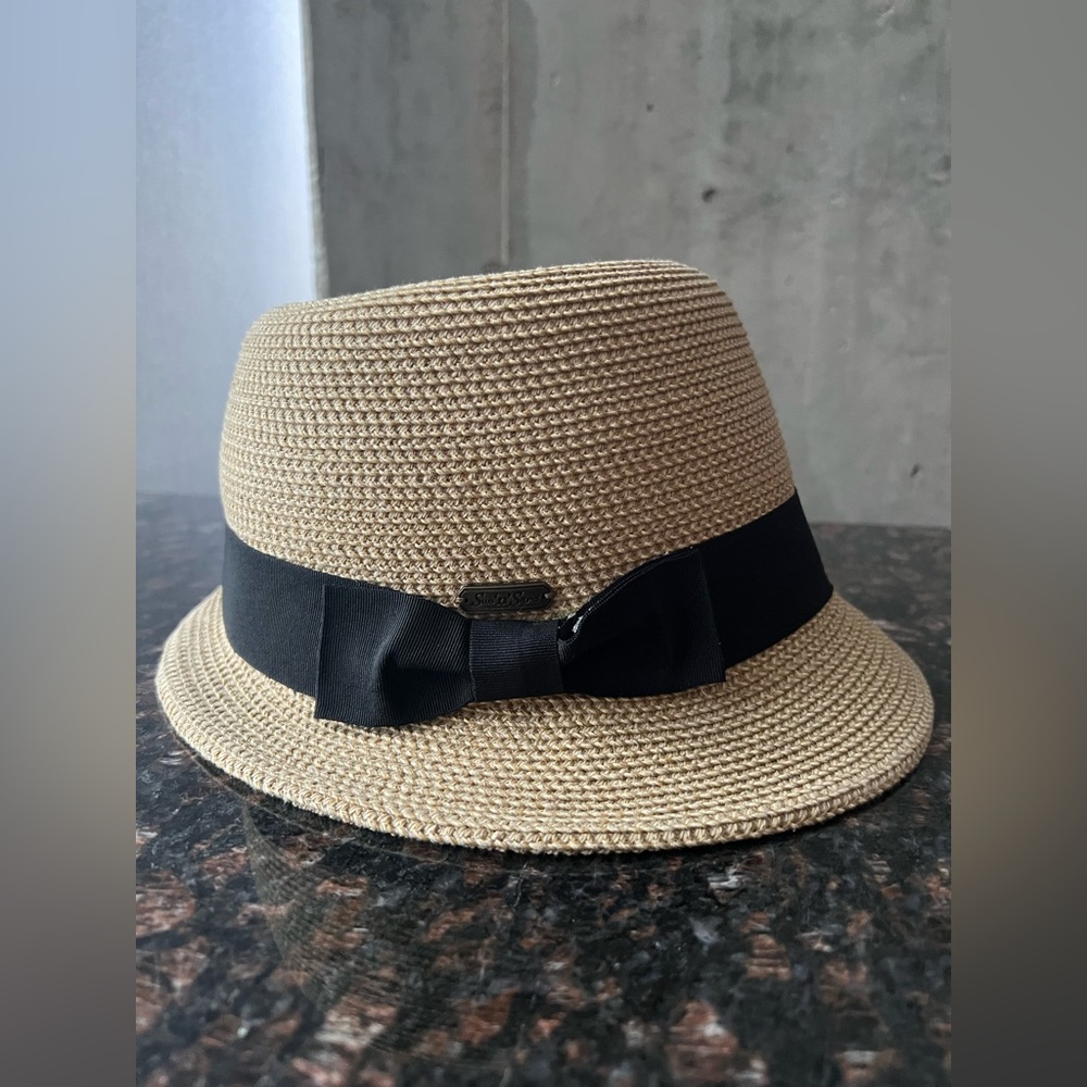 Sun ‘N’ Sand Fedora Hat UPF 50+ Tan with Black Band